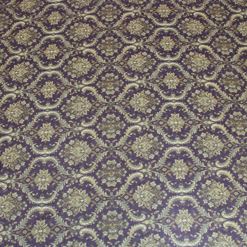 3 Metres Printed Cashmere Effect Fabric, 'Wine Baroque'- 45" Wide