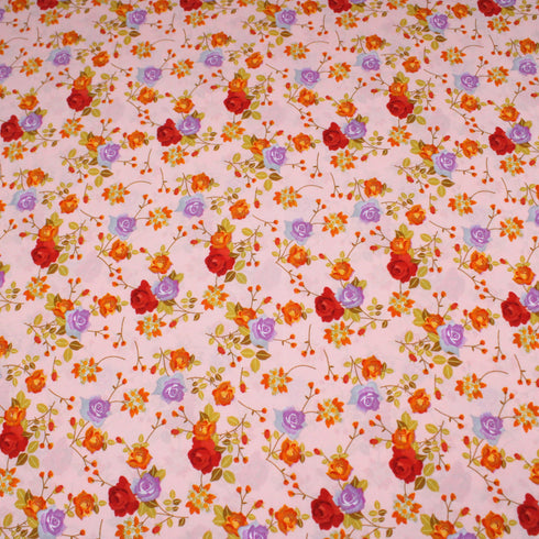 3 Metres, Luxury Printed Viscose, - 55" Wide - Floral