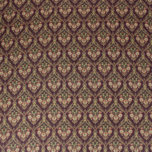 3 Metres Printed Cashmere Effect Crepe, 'Maroon'- 45" Wide