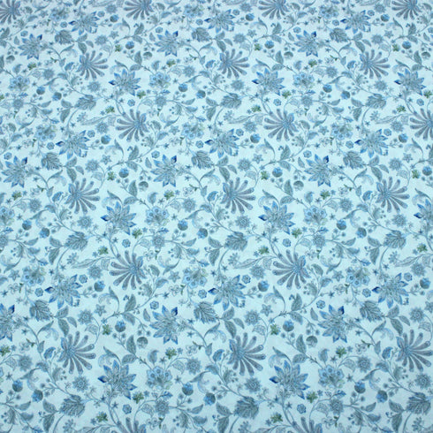 3 Metres, Soft Digital Crystal Crepe, -45" Wide- Blue