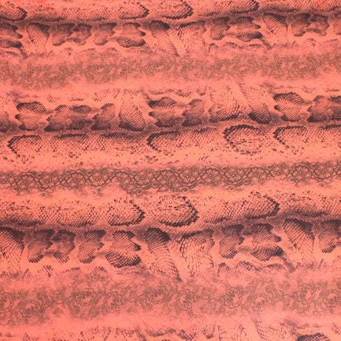 3 Metres, Printed Scuba Jersey, 'Reptile Lace Print' - 55" Wide M8E