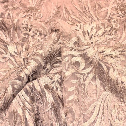 3 Metre Luxury Embroidered Lace - 55" Wide - Lavender