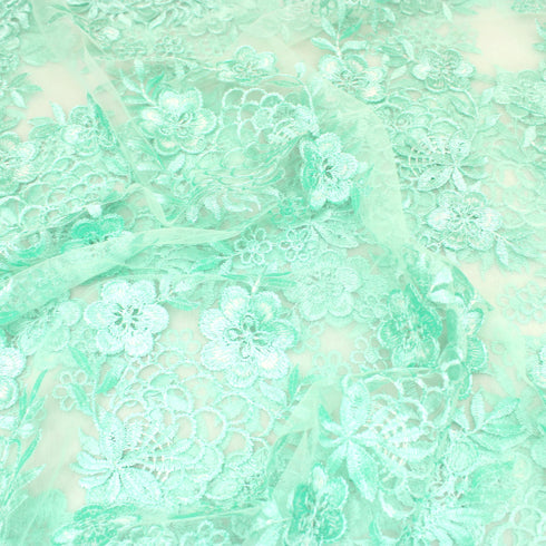 3 Metre Luxury Embroidered Lace - 55" Wide - Mint