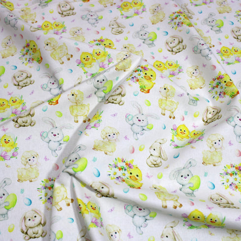 Per Metre Easter Digital Print 100% Cotton- 44" Wide- CUTE