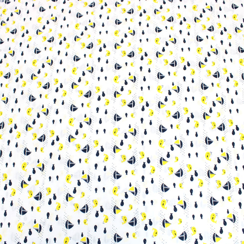 Sold Per Metre, Printed Cotton Poplin, 'Nautical' - 45" Wide