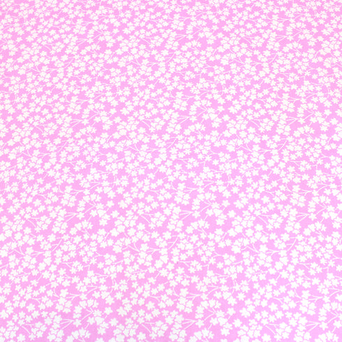 Sold Per Metre, Printed Cotton Poplin, 'Floral Silhouette' - 45" Wide