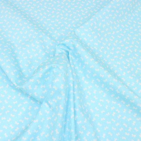 Sold Per Metre Digital Print 100% Cotton- 44" Wide- Light Blue