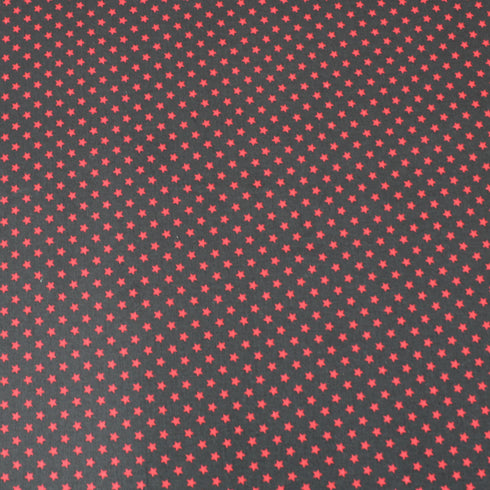 Sold Per Metre Digital Print 100% Cotton - 44" Wide - Black with Red Stars