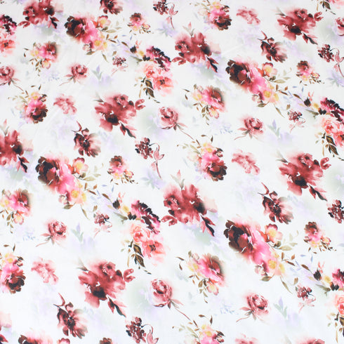 3 Metres Luxury Dress Making Satin - 45" Wide - Ivory Rose