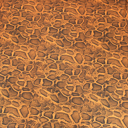 3 Metres Luxury Durable Lycra Effect Abstract Printed Jersey 55" Wide - Terracotta Orange