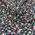 Per Metre Premium Cotton Lawn With Sateen Finish - 55" Wide - Black Flowers