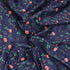 Per Metre Premium Cotton Lawn With Sateen Finish - 55" Wide - Navy Flowers