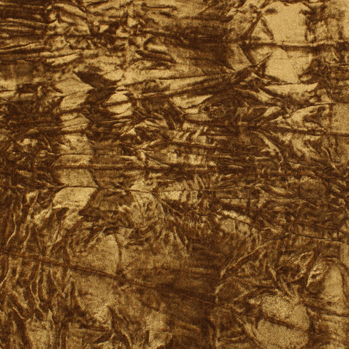 3 Metres, Premium Crushed velvet , 'Brown' - 60" Wide
