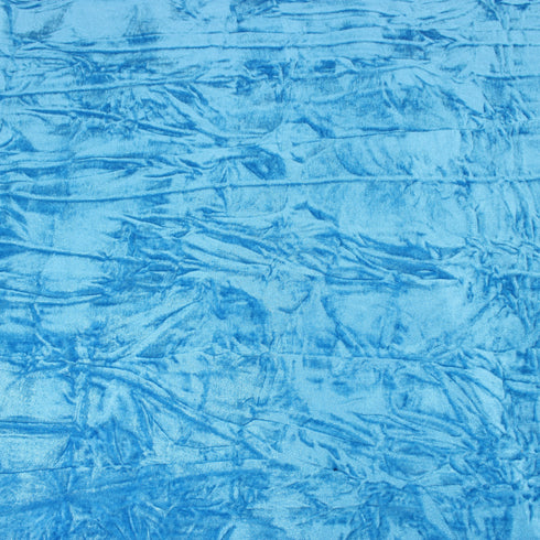 3 Metres, Premium Crushed velvet , 'Blue' - 60" Wide