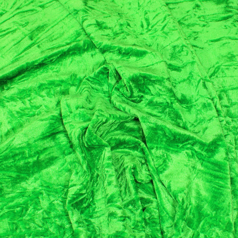 3 Metres, Premium Crushed velvet , 'Green' - 60" Wide