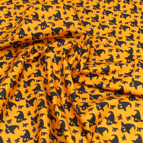 Sold Per Metre, Premium Quality Printed Halloween Cotton, 'Spooky' - 45" Wide
