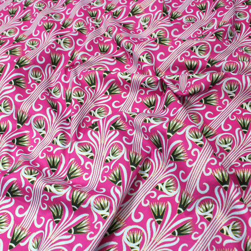Per Metre, Premium Cotton Lawn - 55" Wide - Pink