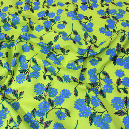 Per Metre, Premium Cotton Lawn - 55" Wide - Lime Green
