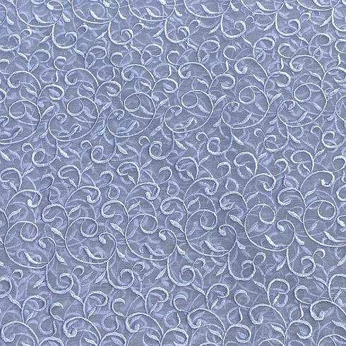 3 Metres Luxurious Embroidery Organza - 55 " Wide (Grey)