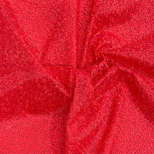 3 Metres Luxurious Embroidery Organza - 55 " Wide (Red)
