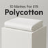 10 Metres Dressmaking Poly-Cotton - 55" wide (White)