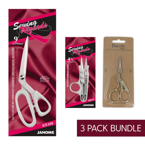3 Piece Scissors Value Bundle- Janome