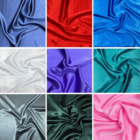 55" Wide Crepe Backed Satin - 34 Variations Available