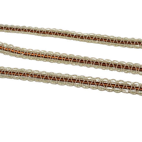 Per Metre Luxury Trimming - Beige & Bronze