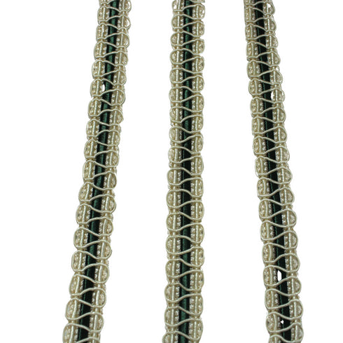 Per Metre Luxury Trimming - Beige & Green