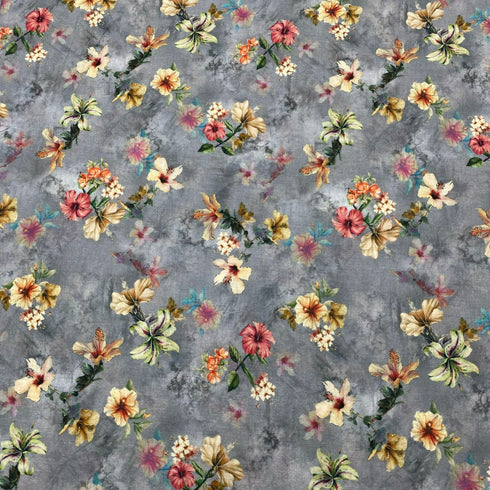 Per Metre, Premium Cotton Lawn - 55" Wide - Grey