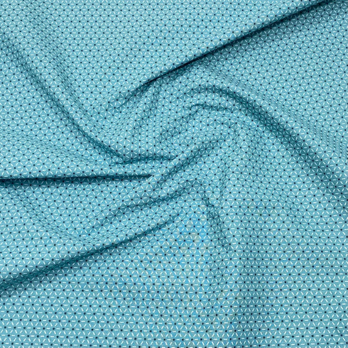 Per Metre, Digital Cotton Poplin - 60" Wide - Sky