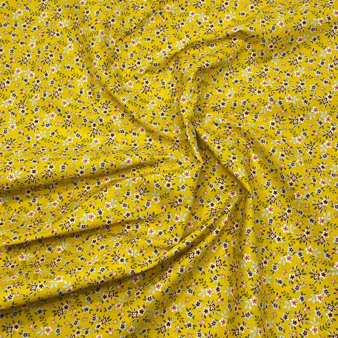 Per Metre, Digital Cotton Poplin - 60" Wide - Yellow