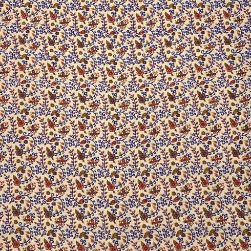 3 Metres Printed Cashmere Effect Crepe,- 45" Wide - Ice Cream