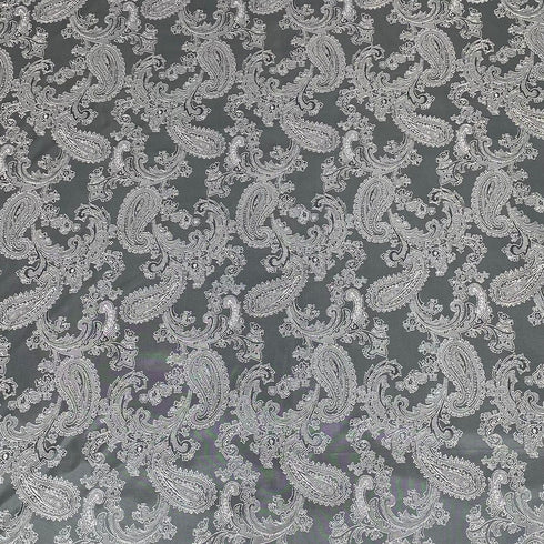 3 Metres Two Tone Jacquard Fabric 55" (Grey)