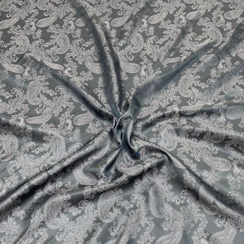 3 Metres Two Tone Jacquard Fabric 55" (Grey)