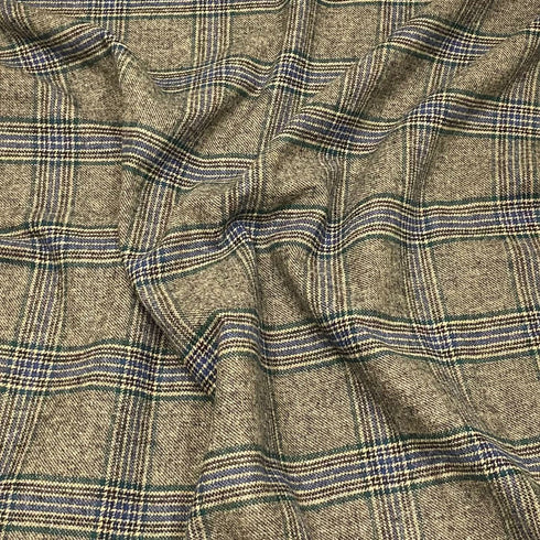 3 Metres Premium Wool Rich Fabric 55" Wide (Windowpane)