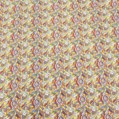 3 Metres Luxury Dressmaking 100% Cotton Lawn- 60" (Yellow Flowers)