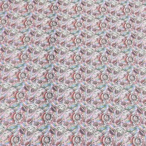 3 Metres Luxury Dressmaking 100% Cotton Lawn- 60" (Pink Flowers)