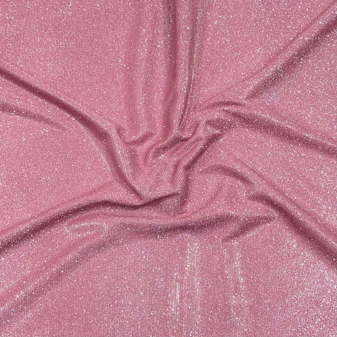 3 Metres, Premium Sparkle Glitter Stretch Moonlight 55’ Wide (Pink)