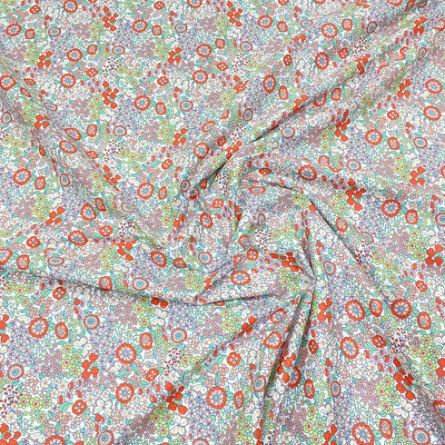 3 Metres Super Soft Printed Poplin Cotton - 63" Wide (Garden)