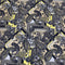 3 Metres Luxurious Printed Satin- 55" Wide (Paisley Brown & Yellow)