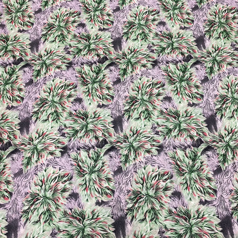 3 Metres Luxurious Printed Satin- 55" Wide (Pink Flowers)