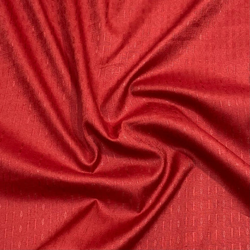 3 Metres Premium Dressmaking Dobby Rayon 45" Wide (Red)