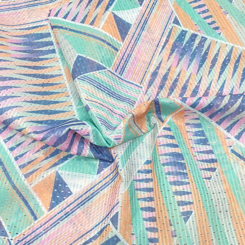 3 Metres Nylon Printed Lining 55" Wide - Abstract (Black Friday Print Deals)