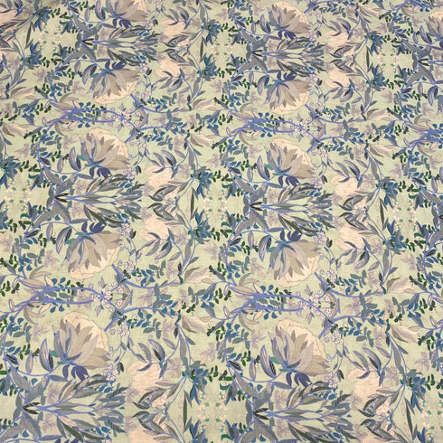 Luxury Dressmaking 100% Digital Printed Cotton Lawn- 55" (Sky)