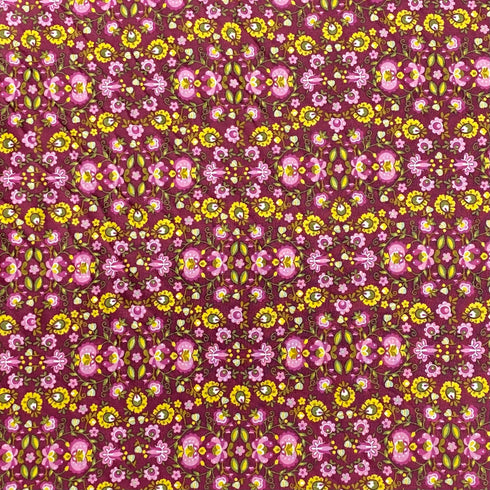 3 Metres Super Soft Printed Poplin Cotton - 63" Wide (Garden)