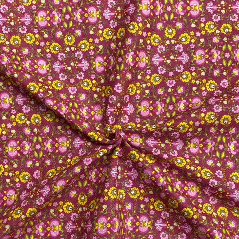 3 Metres Super Soft Printed Poplin Cotton - 63" Wide (Garden)