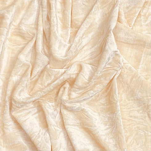 3 Metres Crushed Spandex Velvet 55" Wide (Cream)