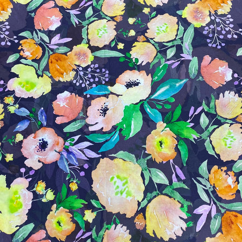 3 Metres Premium Cotton Lawn With Sateen Finish - 45" Wide -Floral