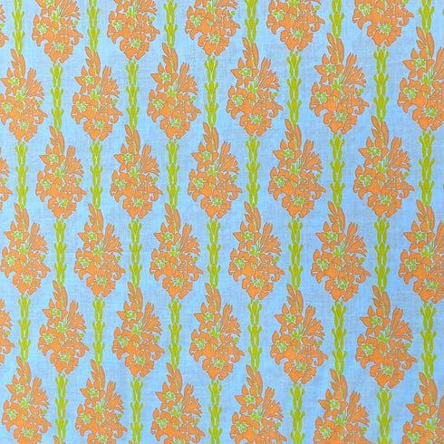 Luxury Dressmaking 100% Digital Printed Cotton Lawn- 55" (Sky)